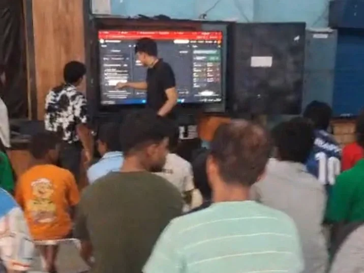 Learners following a live demonstration on a shared screen